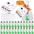 Halloween Ghost Mason Jar Figurine Set - 20 Luminous Mini Ghosts with Moss & Accessories