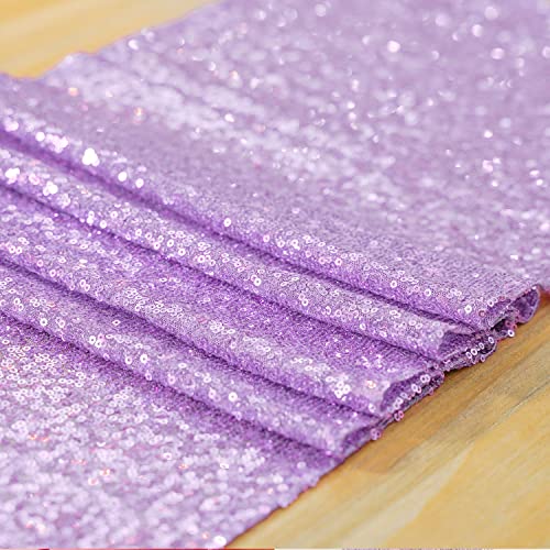 Lavender Sequin Table Runner Set - 6 Pack, 12x72 Inches for Weddings & Parties - Variation of THIS listing