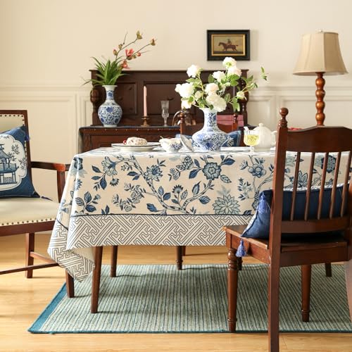 Bilin Gaier Suqing A Designer Linen Square Tablecloth 67x67 Inches