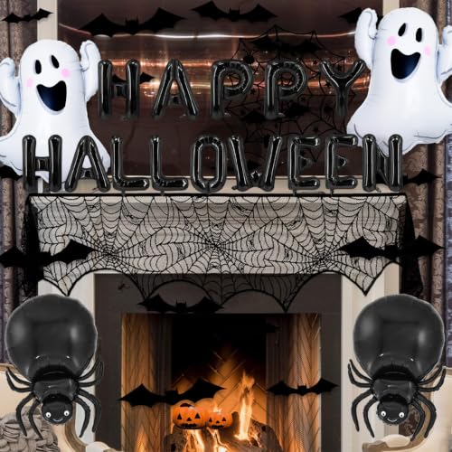 Halloween Balloons Set with Ghost and Spider Designs - 21 Pieces for Party Decorations
