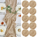Nude Cheesecloth Table Runner 10ft Pack for Birthday Party & Home Decor - IVAPUPU