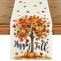 Beige 13x108 Inch Fall Table Runner - Polyester Home Party Decor