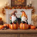 Fall Gnome Figurines Set - Pumpkin Decor for Thanksgiving & Halloween