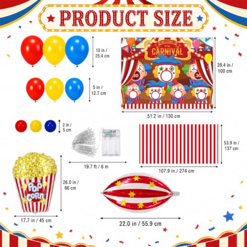 Halloween Circus Trunk or Treat Car Decorations Kit for Outdoor Party