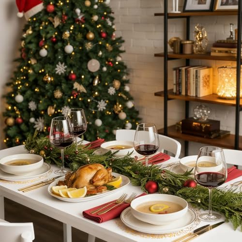 Gold Mesh Disposable Placemats Set of 12 - Christmas & Holiday Table Decor