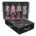 ProPik Black Christmas Figurines Storage Box - Holds 4 Figures Up to 16 Inches, Adjustable Dividers, See-Through Lid