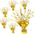 Gold Metallic Foil Star Centerpiece 6-Pack Table Decorations for Party & Wedding