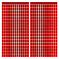 Red Party Foil Tinsel Curtain Set - 2 Packs Square for Celebration Decorations