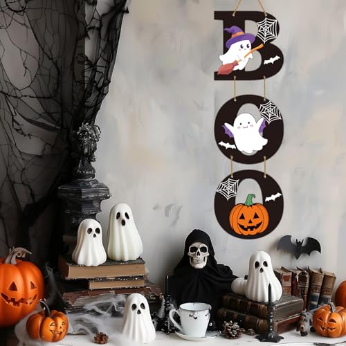 Halloween Door Decorations Ghost Pumpkin Sign Wall Hanging Festive Decor