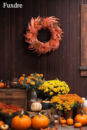 Fuxdre Maple Fall Wreath for Front Door - Autumn Decor with Berries & Leaves