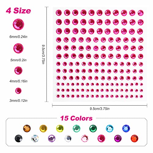 Self Adhesive Rhinestone Stickers 2478Pcs Small Diamond Variation of THIS Listing