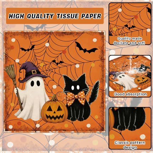 Halloween Party Supplies Dinnerware Set - Plates Cups Napkins & Cutlery for 20 Guests - Halloween Plate Variation