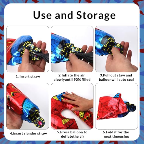 Spider Number 4 Balloon for 4th Birthday Party Decorations - 40 Inch