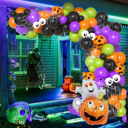 Halloween Balloon Arch Kit with Banner and Decorations - Party Supplies