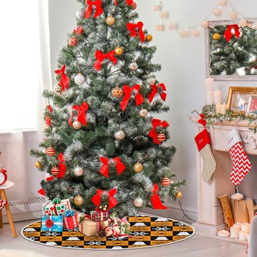 Halloween Ghost Snowflake Spider Web Christmas Tree Skirt Large - A0021