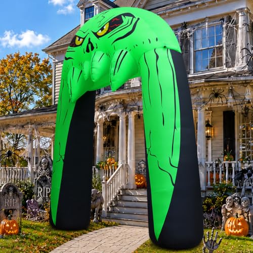 10 FT Halloween Inflatable Archway with Built-in LEDs Outdoor Yard Decoration