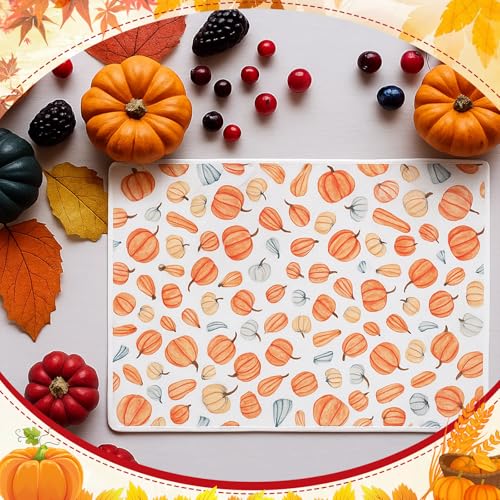 Fall Pumpkin Kitchen Towels Set of 2 - Harvest Thanksgiving Dish Hand Towels 18x26 Inches