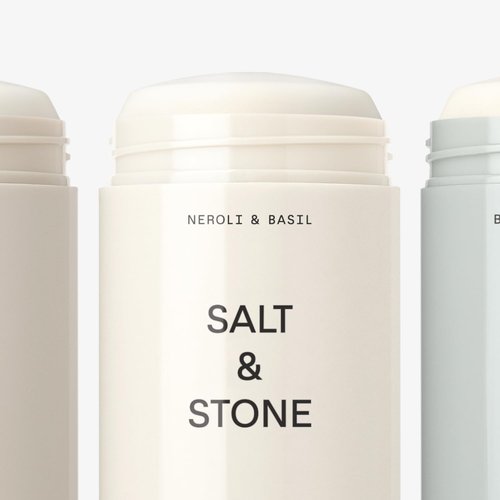 Salt & Stone Aluminum-Free Deodorant - Extra Strength 48-Hour Protection for All | Trio Set with Seaweed Extracts, Niacinamide & Prebiotics