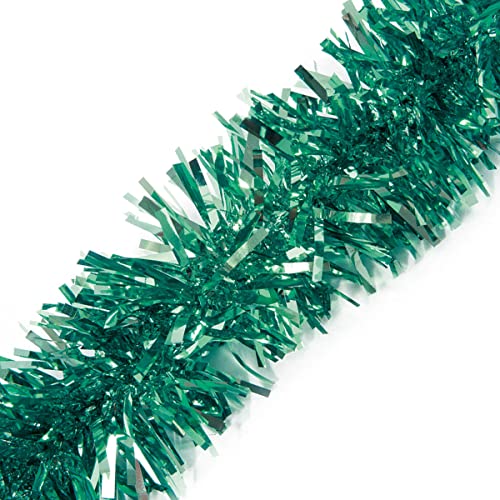 Teal Metallic Twist Garland - 4 Inch x 25 Feet Parade Float & Party Decor