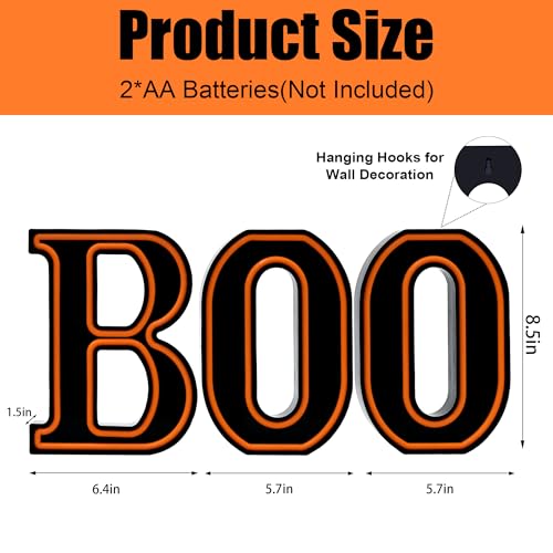 Light Up Halloween Sign - Boo Letters Indoor Decorative Halloween Light
