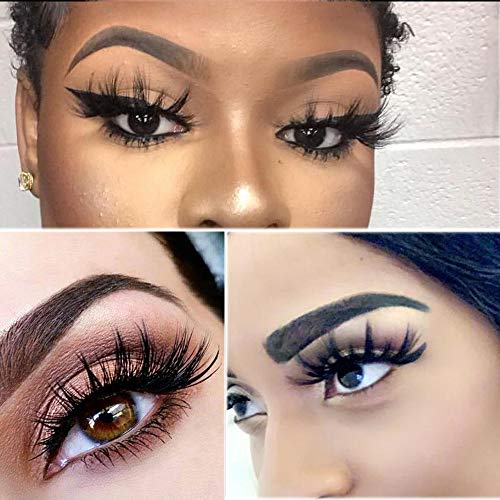 False Eyelashes 3D Wispy Faux Mink Fluff Lashes Pack of 7 - Dramatic Long Volume