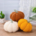 Thanksgiving Pumpkin Pillows Set - 3 Pieces, 7.87 Inch, White, Yellow, Brown