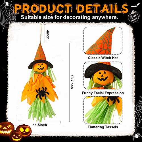 Halloween Hanging Ghost and Pumpkin Decorations, Set of 9 - Spooky Tree Decor