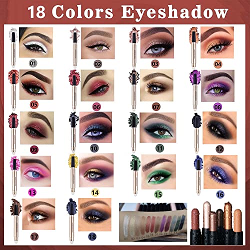 Bright Green Eyeshadow Stick Makeup - A15 Shimmer Waterproof & Hypoallergenic