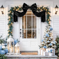 Black Velvet Christmas Bow - Large 52x16 Inch Holiday & Wedding Decor