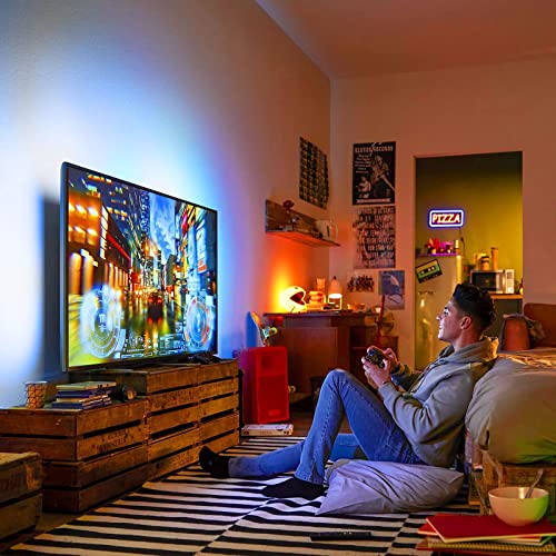 Pre-Cut LED Strip Lights Kit with RF Remote, Power Supply & Connectors for TV, Home Decor, DIY