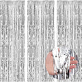 Silver Tassel Backdrop 3 Pack - Party Streamers & Curtain Decorations
