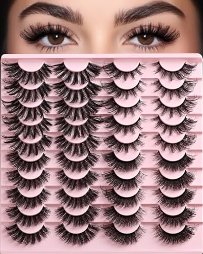 False Eyelash Set AP-3 Wispy Cat Eye Style 4 Styles Reusable Faux Mink Fluffy Lash Pack