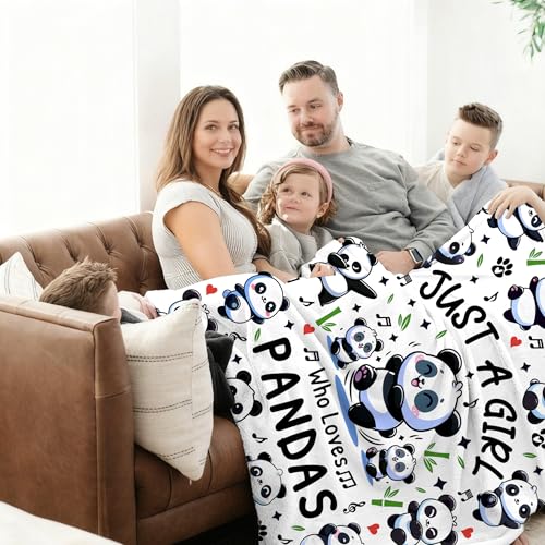 Panda Throw Blanket - 60x50 Inches Cozy Flannel Gifts for Kids & Adults Variation of THIS listing