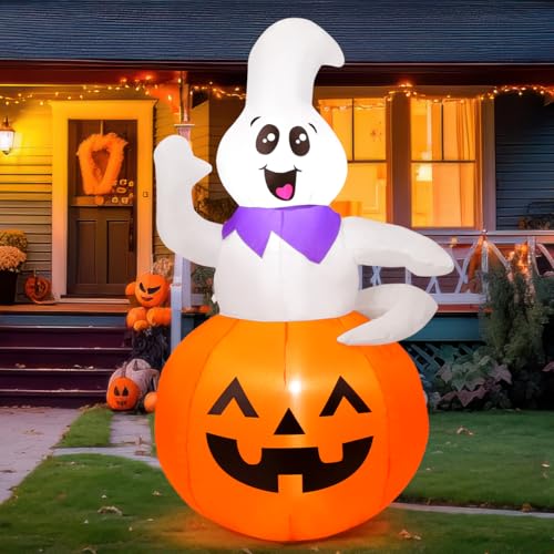 5 FT Halloween Inflatable Ghost & Zombie Baby Yard Decorations with LED Lights