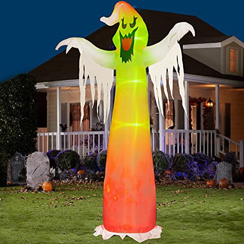 9 FT Halloween Inflatable Ghost with LED Lights Outdoor Yard Decoration