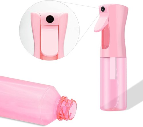 LERPOLOR Continuous Spray Bottle - Fine Mist Refillable for Hair, Skin Care & Pets | 6.8 Oz, Pink