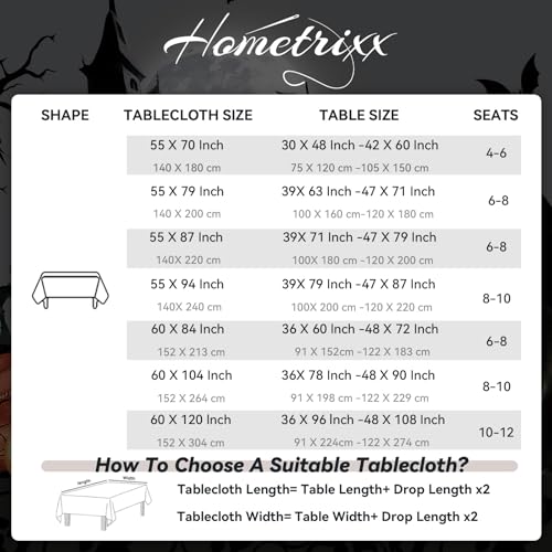 Fall Pumpkin Plaid Cat Bat Tree Rectangle Table Cloth 60x84 Inch