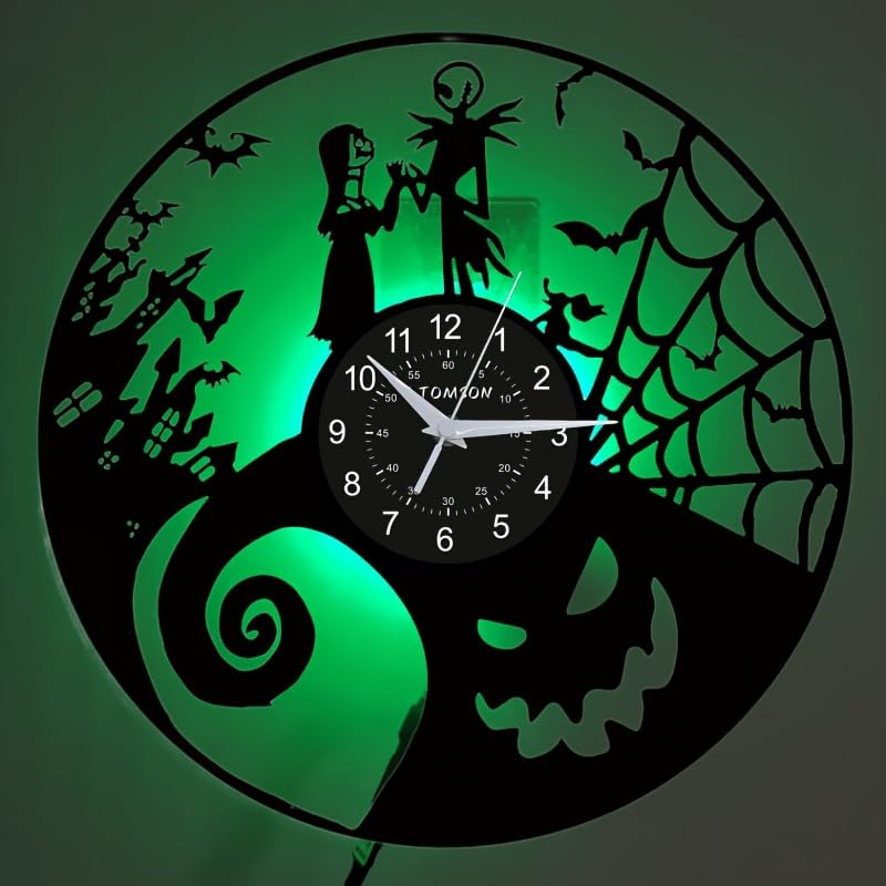 12 Inch Vinyl Record Wall Clock with LED Backlighting - Unique Home Decor Gift