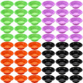 60 Pack Disposable Plastic Bowls 12oz Halloween Party Cups - Black, Green, Orange, Purple