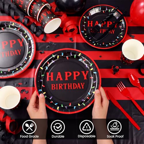 Mystic Theme Party Decoration Set - 144 Pcs Halloween Tableware for Spooky Celebrations