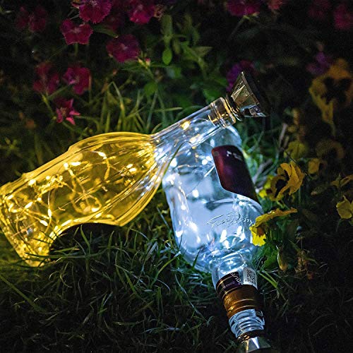 Solar Wine Bottle Lights with Cork - Warm White 8 Pack Fairy String Lights