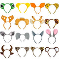 16-Pack Jungle Animal Ears Headbands for Safari Party Kids & Adults
