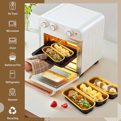 Halloween Baking Pans 100 Pack Black & Gold Mini Loaf Cake Tins with Lids & Spoons