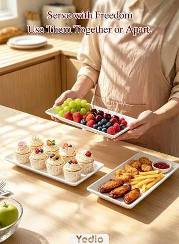 12 Inch Black 3-Tier Serving Tray Stand - Dessert Display & Food Organizer