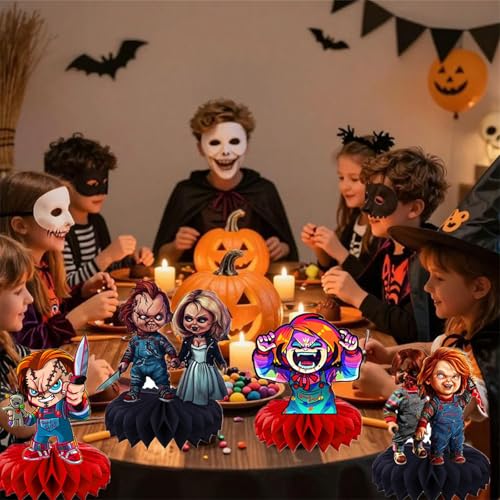 Halloween Horror Honeycomb Centerpieces - 8pcs Party Table Decorations