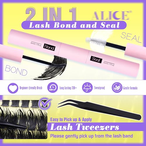 DIY Thick Lash Clusters Kit - 80D Volume Wispy Eyelash Extensions 228pcs - Spiky Russian Style - Variation of THIS listing