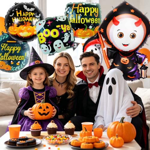 Halloween Balloons Set for Indoor Outdoor Party Decorations - 7 Pcs