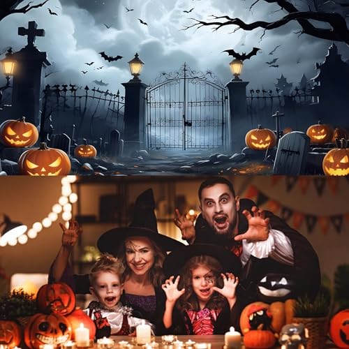Halloween Garage Door Banner - Terror Gate 7x16Ft - Outdoor Haunted Decorations (Variation of THIS listing)