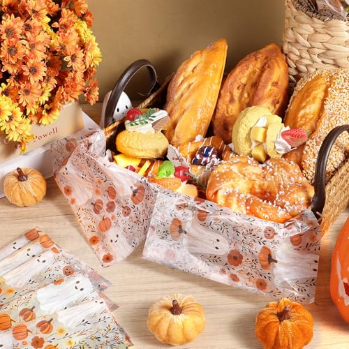 150 Sheets Boho Ghost Wax Paper for Food Wrapping Halloween Party Supplies