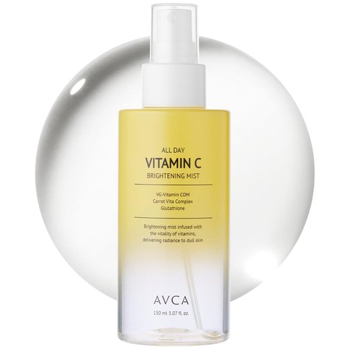 AVCA All Day Vitamin C Brightening Face Mist - Hydrating Facial Spray with Glutathione & Vitamin Complex, 5.07 fl oz
